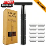 Men Classic Double Edge Shaving Safety Razor Aluminum Alloy With 10 Blades New. Fixed Price $10.97.