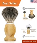 Handcrafted Pure Badger Hair Shaving Brush With Bamboo Handle - Luxury Gift. Fixed Price $19.99.