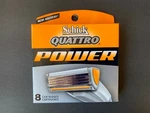 Schick Quattro Power 8 Cartridges, New. Fixed Price $18.00.