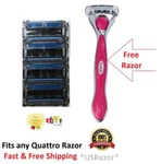 4 Refills Fit Schick Quattro Women Wilkinson Titanium Razor Blades Cartridge. Fixed Price $11.29.