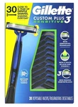 Gillette Custom PLUS3 Disposable Razors - 30 Count + Free Shipping. Fixed Price $33.96.