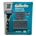 New Gillette MACH3 Razor Blades Refill For Men 20 Cartridges - Sealed. Fixed Price $32.99.