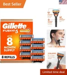 New FUSION5 Power Razor Blades For Men, 8 Count. Fixed Price $54.99.