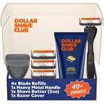 Razor Set 4 Extra Close Refill Cartridges Handle Shave Butter Black Dollar Club. Fixed Price $35.99.
