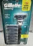 Gillette MACH3 Men's 1 Razor + 6 Cartridges Blade Refills- New Sealed Genuine. Fixed Price $18.94.