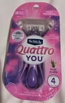 New 4 Schick Quattro Disposable Women Razors Exotic Violet Bloom Scent Blades. Fixed Price $14.44.