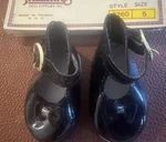 Tallinas Doll Shoes Black Dressy W/ Blk Bow Style S260 Size 5. Fixed Price $6.99.