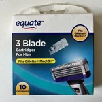 Equate Blade Men Razor Cartridges Refills Fits Gillette MACH3 10 Count New. Fixed Price $8.99.