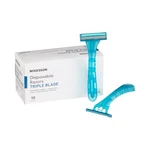 Mckesson Personal Razor With Lubricating Strip Triple Blade Turquoise 500. Fixed Price $249.49.