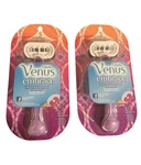 Women Gillette Venus Embrace Disposable Razors 5-BLADE (lot Of 2) Nos. Fixed Price $18.99.