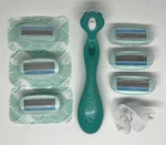 6 Schick Hydro Silk Sensitive Care Refills, Shower Hanger, Free Razor Handle Fs. Fixed Price $21.99.