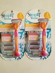 2 X Gillette Simply Venus 3 Blade Razor , 1 Handle & 4 Cartridges Each Pls Read. Fixed Price $22.35.