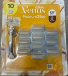 Brand New !! Gillette Venus Moistureglide 5-BLADE Razor Handle + 10 Cartridges. Fixed Price $40.00.
