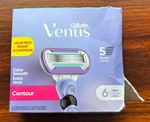Gillette Venus Extra Smooth Contour 5 Blade Razor Refill Cartridges 6 Pck. Fixed Price $18.39.