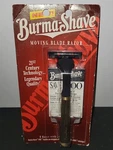 Nos 1995 Burma-shave Moving Blade Razor With 2 Cartridges. Fixed Price $22.49.
