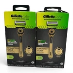 2-PK Gillette Labs W/ Exfoliating Bar Champion Gold Edition 1 Razor Cartridge. Fixed Price $34.99.