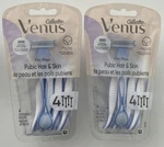 2 - Gillette Venus Women's Razors For Pubic Hair/skin 4 Ct Each Pk. Fixed Price $14.88.