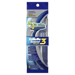 Gillette Sensor 3 Simple Men Razors 4 Count Easy Grip Triple Blade Shaver. Fixed Price $9.98.