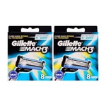 16 Gillette Razor Blade Refill Cartridges For 3, 2 Packs Of 8. Fixed Price $29.96.