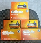 Lot Of 3 Gillette Fusion 5 Refill - 6 Cartridges Total Genuine. Fixed Price $27.99.