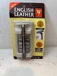Vintage English Leather Shaving System, Razor With 4 Twin Blade Cartridges Nos. Fixed Price $24.89.
