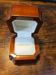 Presentation Wood Ring With Outside White BOX-10 W/ Slots, 3 Clips Choose. Fixed Price $12.50.