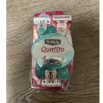 Schick Quattro For Women Disposable Razor 4-BLADE 3 Cartridges Sparkle Handles. Fixed Price $12.27.
