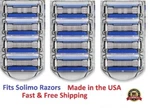 12 Solimo 5-BLADE Razor Refills For Men With Precision Beard Trimmer. Fixed Price $21.99.