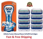 10 Gillette Fusion Manual Men Razor Blades Refill Cartridges Bulk Fit 4 8 Handle. Fixed Price $26.99.