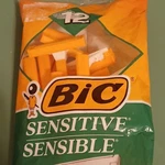 Bic Sensitive Disposable Razor For Skin, Blade, 12 Cartridges. Fixed Price $9.99.