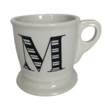 Anthropologie Monogram Letter White Shaving Style Coffee Mug Cup Black New. Fixed Price $9.95.