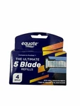 Brandy New" Equate Men's 5 Blade Razor Refills, 4 Ct. Fixed Price $19.99.