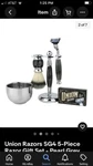 Union Razors SG4 Men 5-PC. Gift Set Pearl Grey Accents Free Ship! Nib. Fixed Price $29.95.