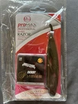 Promax Professional Straight Razor With 100 Derby Premium Blades. New. Fixed Price $8.00.