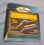Vtg Personna Brand Twin Ii Razor Blades Refills Fits Trac 10 Cartridges. Fixed Price $10.49.
