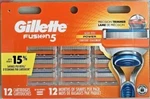 Gillette Fusion 5 Razor Blade Refills 12 Cartridges Factory Sealed Replacement. Fixed Price $33.99.