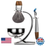 Grutti Shaving Kit For Gillette Fusion 5 - Magnetic Bowl Stand Synthetic Brush. Fixed Price $102.21.