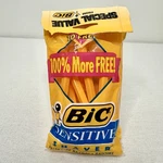 Vtg Bic Shaver Disposable Razors 2 Packs 18 Count Sensitive Skin 1995. Fixed Price $19.95.