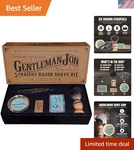 Gentleman's Shaving Set - Straight Razor, Soap, And Badger Hair Brush. Fixed Price $69.99.