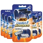 Bic Comfort 3 Advance Disposable Razors Men, 4 Count (pack Of 6), Blue. Fixed Price $40.05.