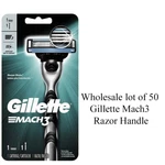 Gillette MACH3 Razor Handle + 1 Cartridge Each, Wholesale Lot Of 50. Fixed Price $209.95.