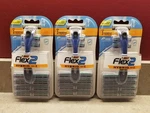 3 Pkgs - Bic FLEX2 Hybrid Disposable Razor Blue Handle With 10 Blades. Fixed Price $27.95.