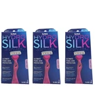3X Schick Hydro Silk Pubic/body Sensitive Skin Women's Razor Handle + Refills. Fixed Price $16.95.