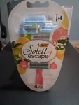 Bic Soleil Escape 4 Blade Razors Moisture Strip Citrus Scent Ct. Fixed Price $9.50.