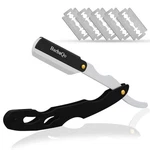 Straight - Razors For Men, Barbaqo 11 Piece Set, Black. Fixed Price $8.69.
