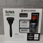 Schick Hydro Sensitive Razor Shave Gift Set, 2 Refills, Gel Cremo Body Bar. Fixed Price $14.95.