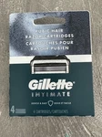 Gillette Intimate Pubic Hair Razor 4 Cartridges - New Box. Fixed Price $19.79.