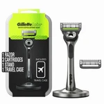 Gilletelabs 5-BLADE Razor + 2 Refills 1 Stand Travel Case. Fixed Price $29.99.