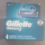 Gillette MACH3 Stainless Steel 3-BLADE Refill Cartridges 4 Pack For Face. Fixed Price $18.50.