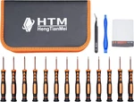 18-PIECE S2 Precision Screwdriver Set With Case- Torx, Phillips, Flat Head, Tria. Fixed Price $29.73.